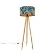 Трипод-винтидж-дърво-с-абажур-павлин-зелен-50-см---Tripod-Classic