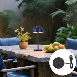 Stona lampa plava uklj. LED IP54 punjiva sa stanicom za punjenje - Squirrel