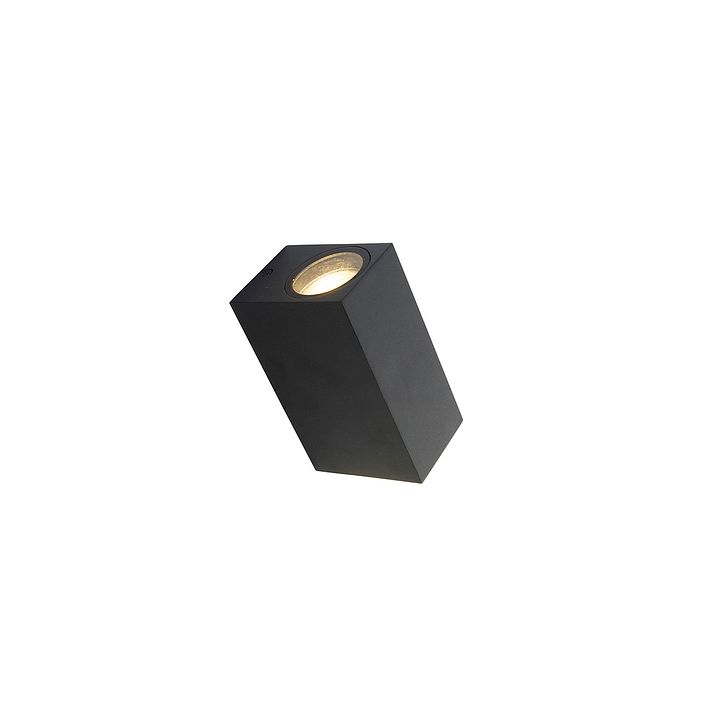 Nowoczesna lampa ścienna czarna 2-światła IP44 - Baleno