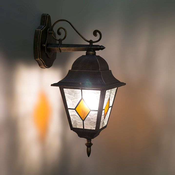 Vintage Outdoor Wall Lantern Bronze - Antigua Down
