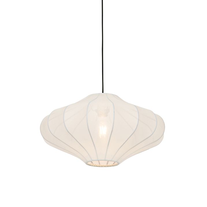 Design függőlámpa fehér selyem 50 cm - Plu