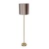Grīdas lampa misiņa krāsā ar samta abažūru smilškrāsā 50cm - Simplo