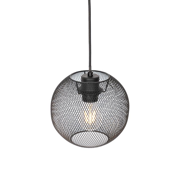 Industriële hanglamp zwart 3-lichts - Flor
