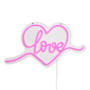 Luz-de-neón-de-pared-rosa-con-LED---Love
