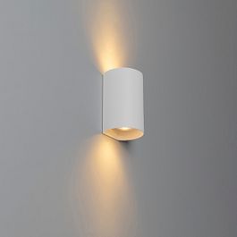 Inteligentná nástenná lampa biela okrúhla vrátane 2 WiFi GU10 - Sabbir