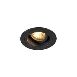 Moderne inbouwspot zwart 9,2 cm draai- en kantelbaar - Chuck