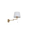 Aplique-de-pared-bronce-con-capota-blanca-y-brazo-regulable---Ladas-Deluxe