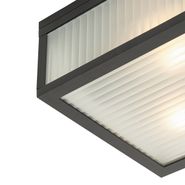 Plafoniera-da-esterno-nera-con-vetro-a-coste-2-luci-IP44---Charlois
