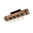 Smart-industriële-plafondlamp-hout-met-staal-incl.-4-wifi-A60---Reena