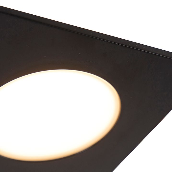 Spot modern îngropat negru cu LED 3 trepte reglabile IP65 - Simply