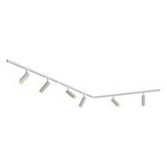 Sistema-di-illuminazione-a-binario-moderno-bianco-con-6-faretti-beige-monofase---Slimline-Uzzy