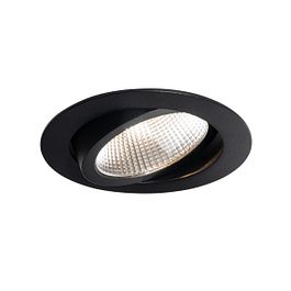 Zapustené bodové svietidlo čierne 9,5 cm vrátane LED 1015 lm stmievateľné IP23 - Gaius