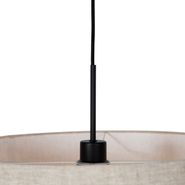 Landelijke-hanglamp-zwart-met-beige-kap-50-cm---Combi-1