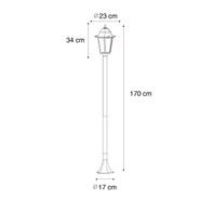 Lámpara-de-exterior-de-pie-clásica-verde-oscuro-170-cm-IP44---New-Orleans