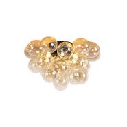 Plafoniera-di-design-nera-con-vetro-ambrato-6-luci---Uvas