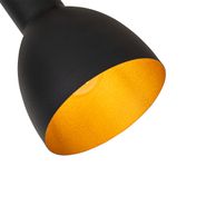 Candeeiro-de-teto-rústico-preto-com-madeira-4-luzes---Flint