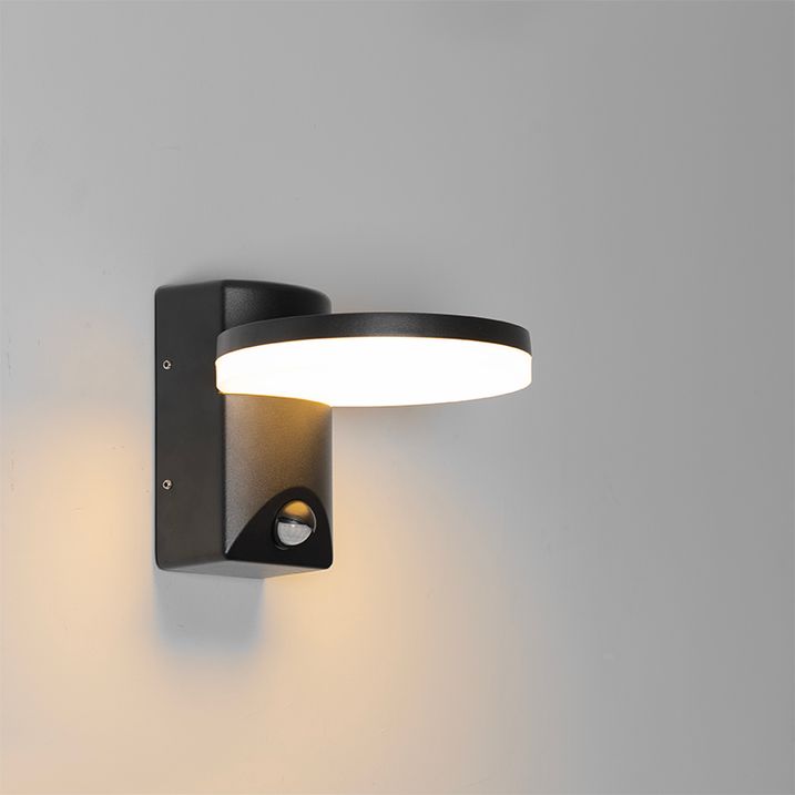 Vonkajšia nástenná lampa čierna vrátane LED IP54 senzor pohybu - Esmee