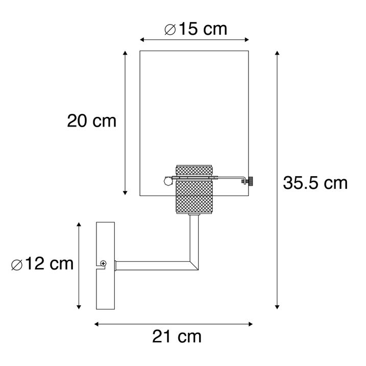 Modern Wall Light Bronze with Glass - Dome