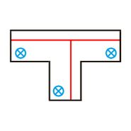Conector-en-T-para-carril-trifásico-T-derecho-blanco