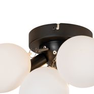 Plafonska-lampa-Art-Deco-crna-sa-opalskim-staklom-3-svetla---Uvas