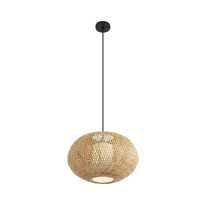 Japandi závesná lampa bambusová 50cm IP44 - Moana
