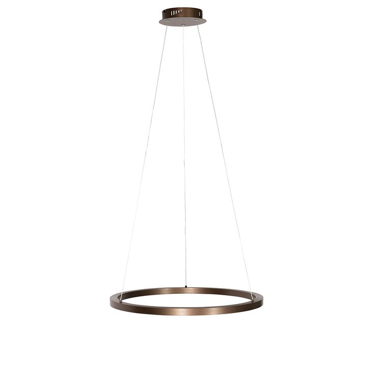 Lampa wisząca brązowa 60 cm w tym LED 3-stopniowy ściemniacz - Girello