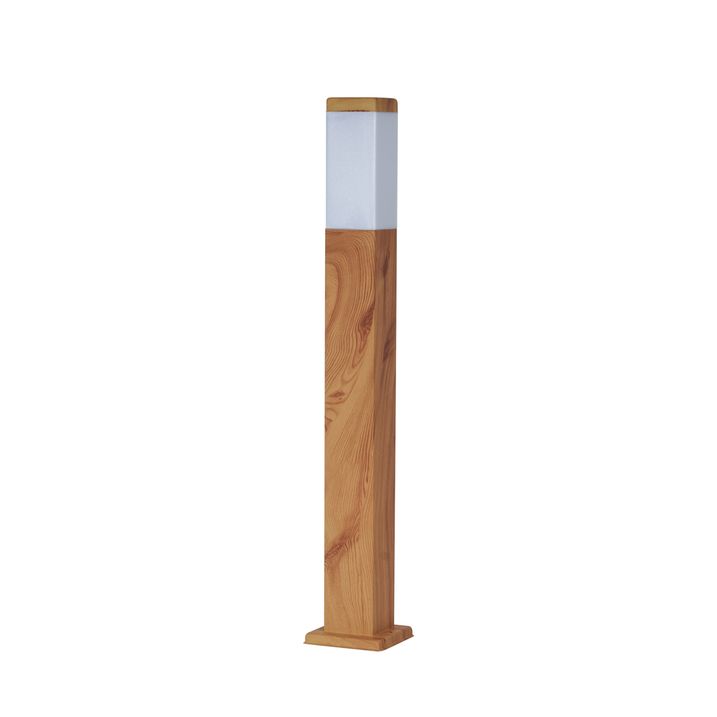 Moderna vanjska podna svjetiljka čelik s drvenim uzorkom 80 cm IP44 - Malois