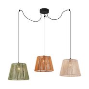 Spoljna-viseća-lampa-crna-sa-raznobojnim-abažurima-od-užeta-3-svetla-IP44---Cava-Jayla