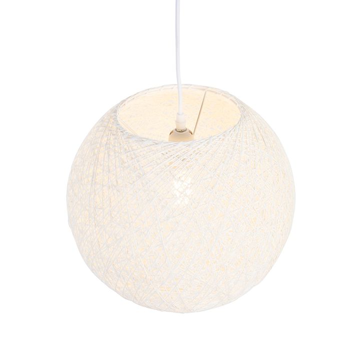 Visilica u seoskom stilu bijela sfera 35cm - Corda
