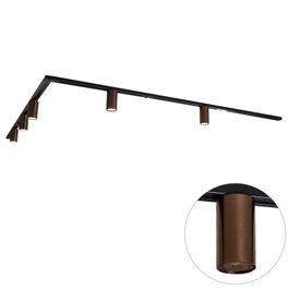 Moderan šinski sistem rasvete sa 5 tamno bronzanih reflektora 1-fazni GU10 50mm - Iconic Ruby