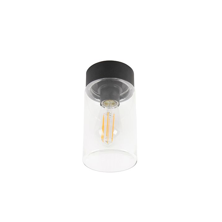 Moderne loftslampe sort 22,6 cm IP44 - Jarra