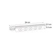 Llambë-Moderne-e-Zezë-Tavani-për-Sistem-Binarësh-1-Fazor-5W-370-lm-3000K---Iconic-Tsiri