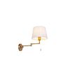 Aplique-de-pared-bronce-con-capota-blanca-y-brazo-regulable---Ladas-Deluxe
