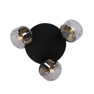 Spotlight-de-design-negru-cu-auriu-și-sticlă-fumurie-3-lumini-rotund---Kyan