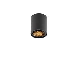 Spot de design noir GU10 50mm à montage en surface - Tubo Honey