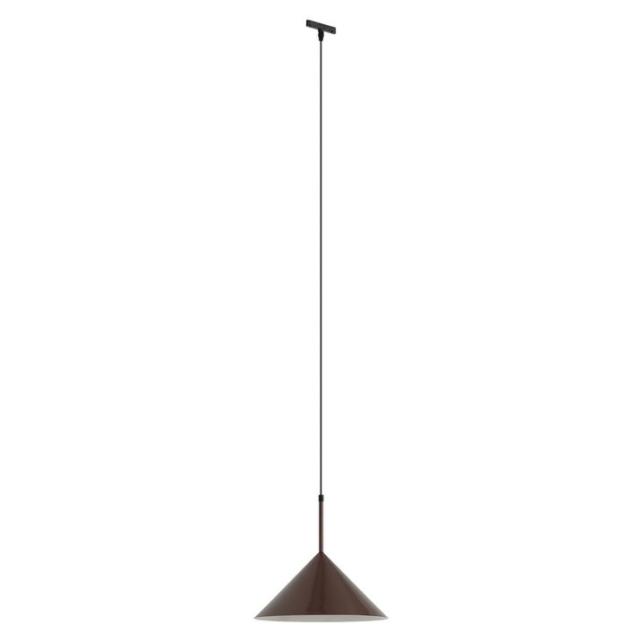 Moderne hanglamp glanzend bruin voor railsysteem 1-fase - Slimline Triangulo