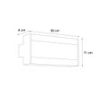 Moderne-vegglampe-svart-30-cm-inkl.-LED-CCT-IP54---Vanya