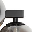 Moderní-nástěnná-lampa-černá-s-kouřovým-sklem-5-světlo---Bianca