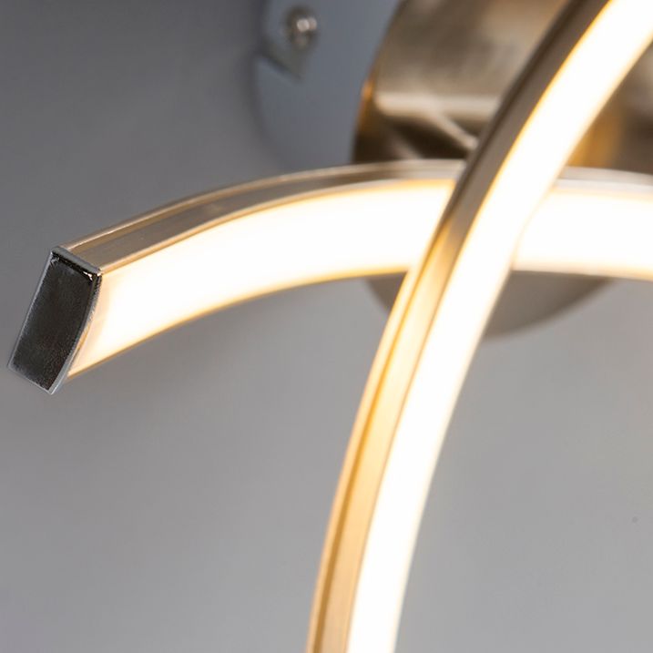 Design plafonnière staal incl. LED - Vasco 3