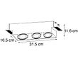 Set-od-6-ugradnih-reflektora-crni-GU10-AR70-bez-okvira-3-svjetla---Oneon