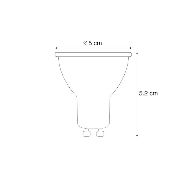GU10 50 Zatamnjiva LED sijalica 3.9W 450 lm 3000K Dugotrajna