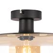 Plafonska-lampa-u-stilu-Art-Deco-crna-sa-jantarnim-staklom---Bizle