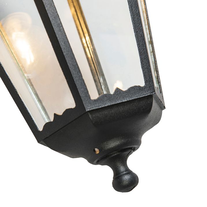Klasična vanjska zidna lampa crna IP44 - New Orleans Down