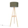Golvlampa-med-trästativ-och-grön-skärm-50-cm---Lou