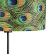 Stojaca-lampa-čierna-s-tienidlom-z-zamatu-Peacock-so-zlatom-35-cm---Parte