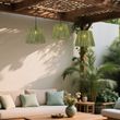 Candeeiro-suspenso-de-exterior-preto-com-abajures-de-corda-verde-3-luzes-IP44---Cava-Jayla