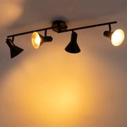 Spotlight-modern-negru-cu-auriu-4-lumini---Magno