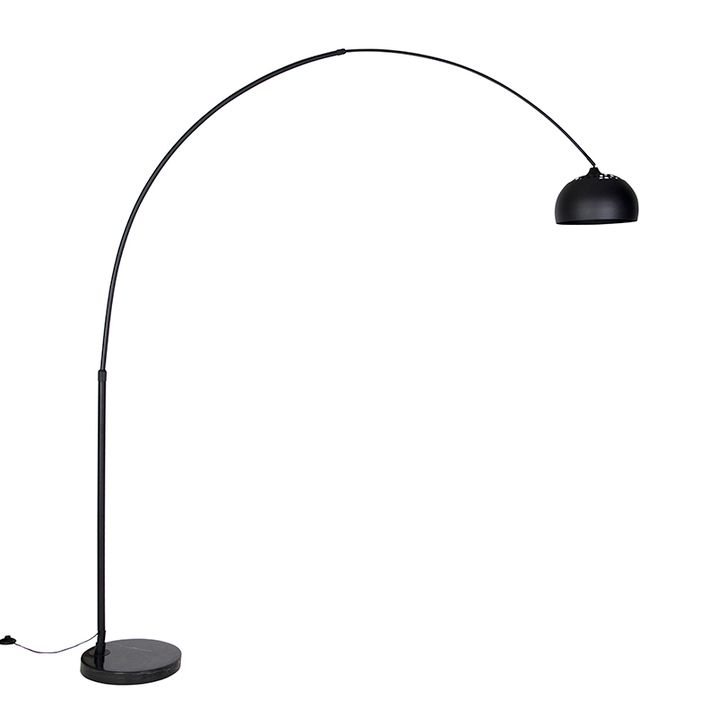 Moderna lučna podna lampa crna - XXL