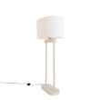 Lattiavalaisin-beige-soikealla-valkoisella-pellavavarjostimella-35cm---Thijmen