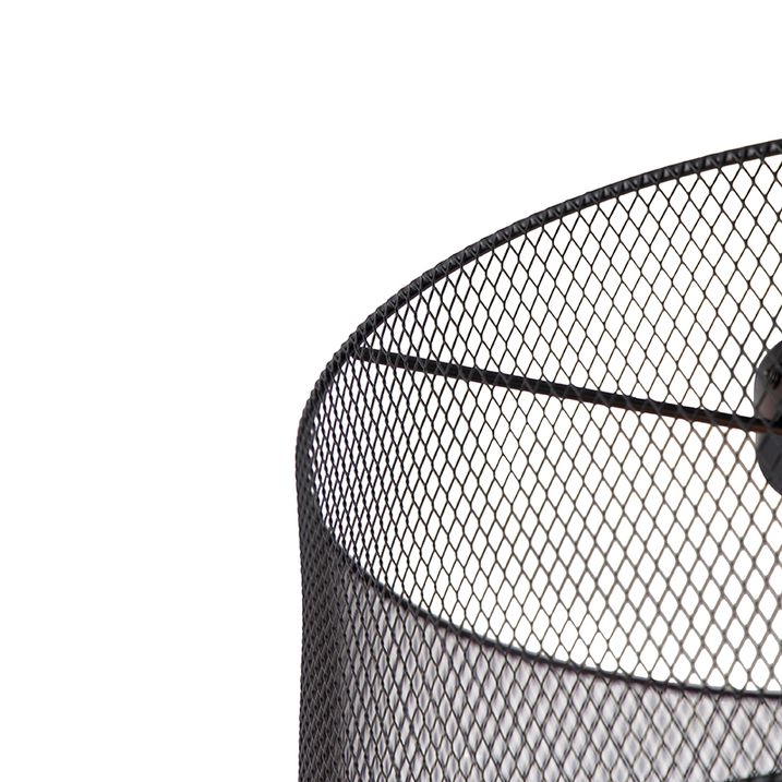 Industriell taklampe sort - Drum Mesh